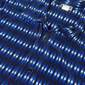 Vintage 90s YMLA Club Epic Black Blue Pleated Striped Disco Retro Mens Small ue